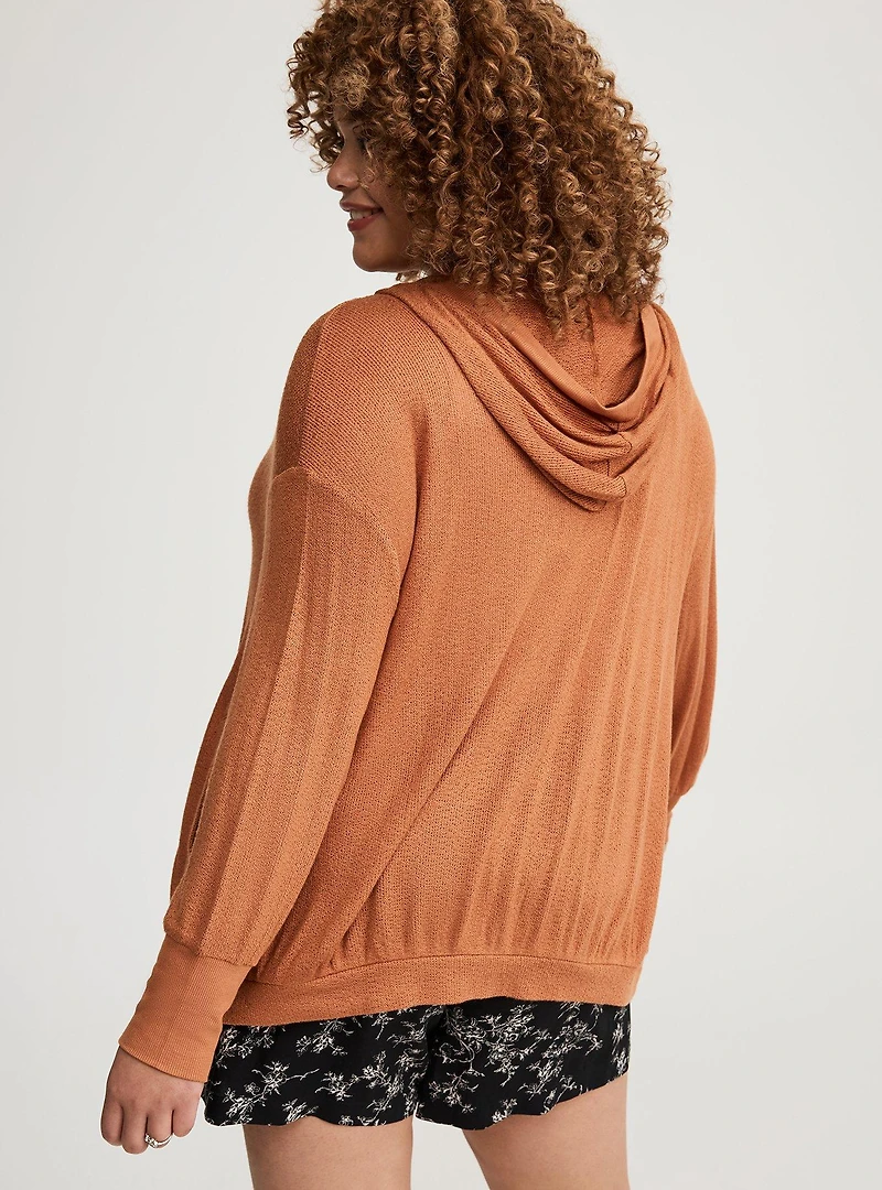 Open Hooded Cardigan