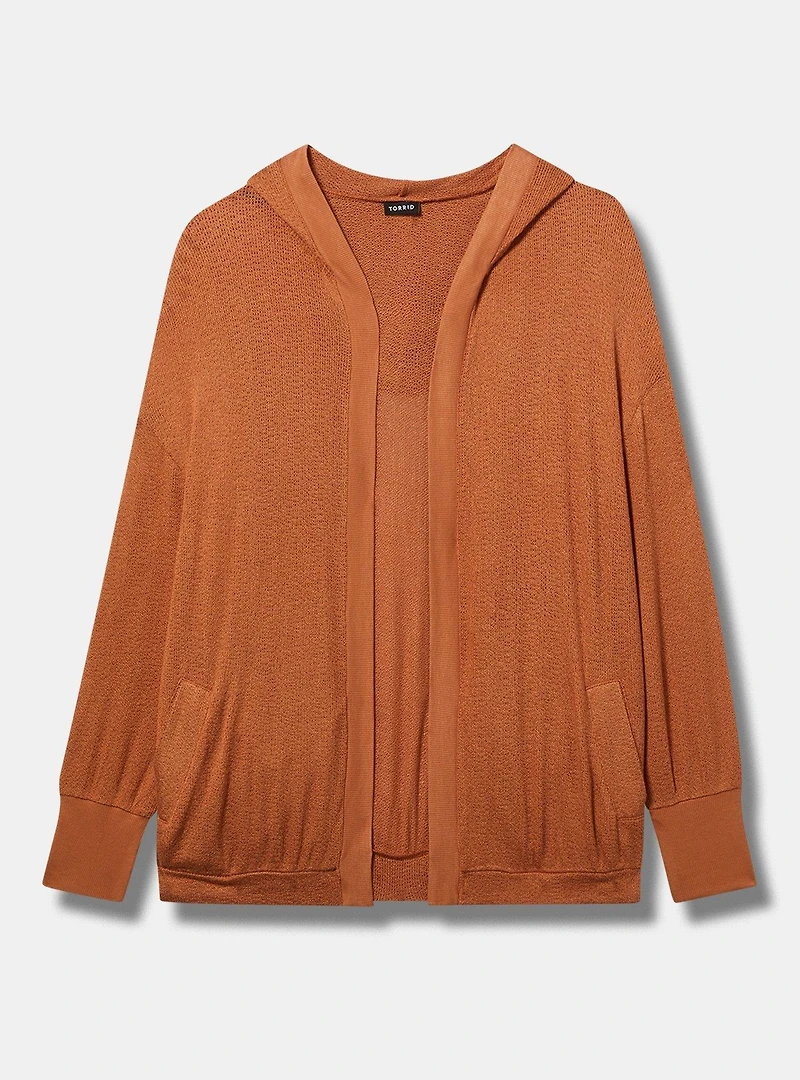 Open Hooded Cardigan