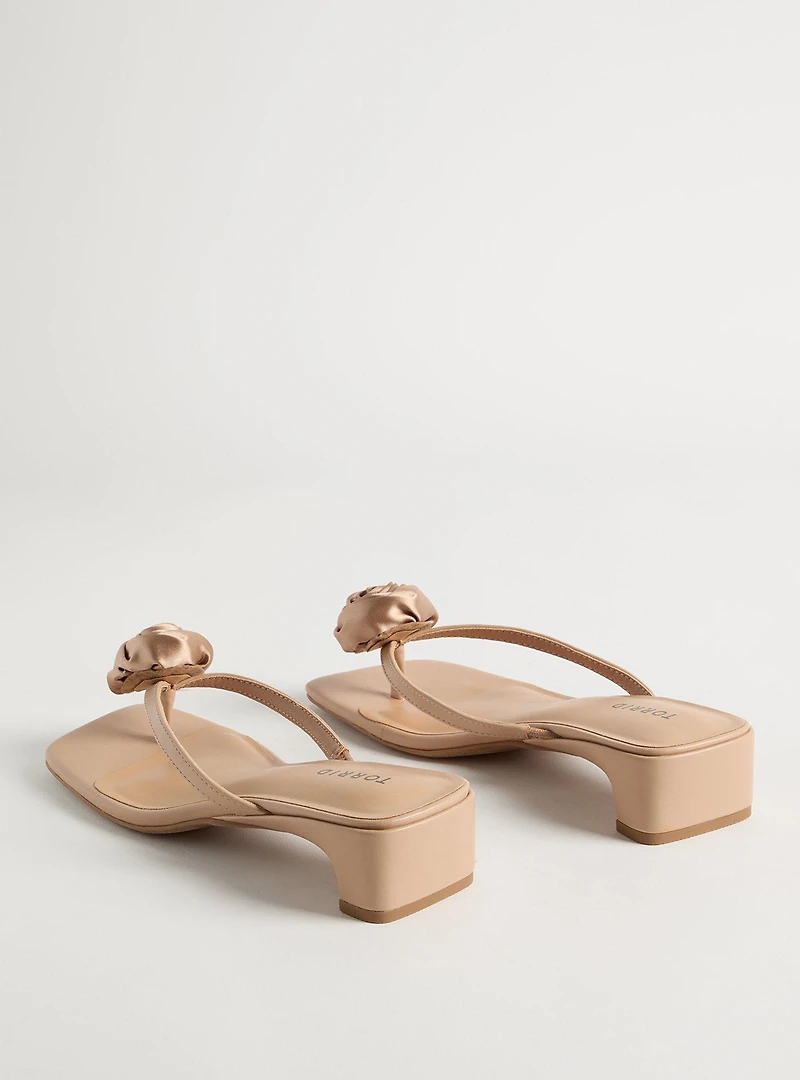 Floral Thong Heeled Sandal (WW