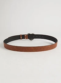 Heart Buckle Denim Belt