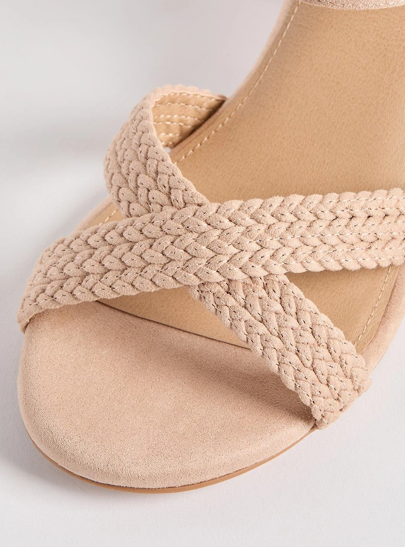 Braided Block Heel Sandal (WW