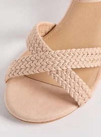 Braided Block Heel Sandal (WW