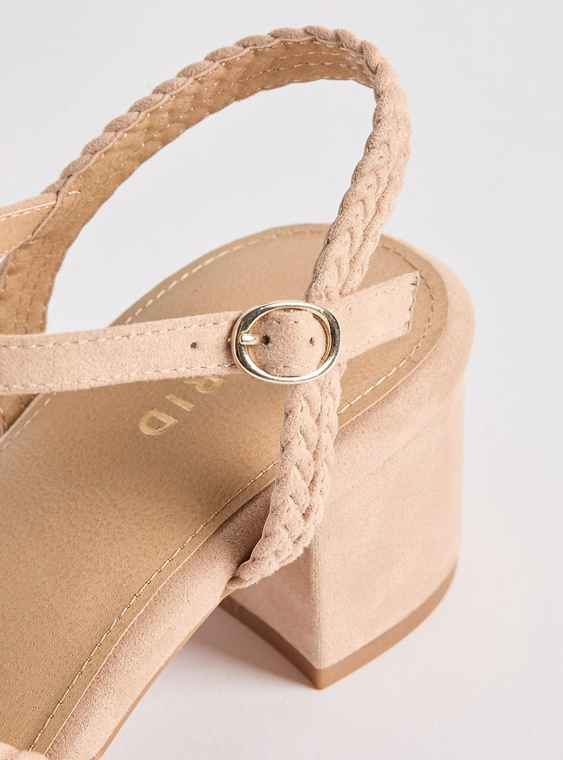 Braided Block Heel Sandal (WW