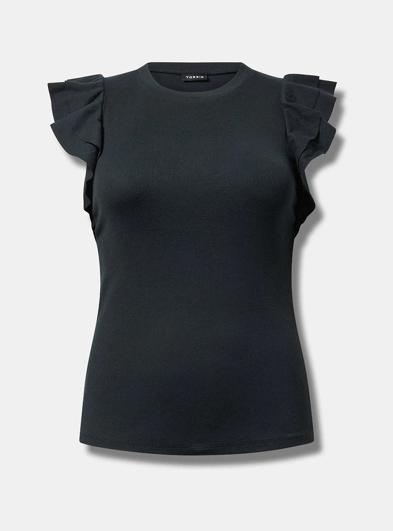Double Flutter Sleeve Top
