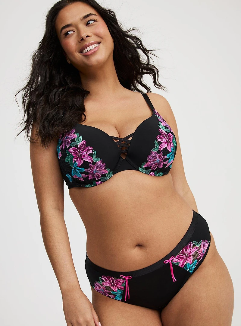 XO Plunge Push-Up Nova Lace Bra