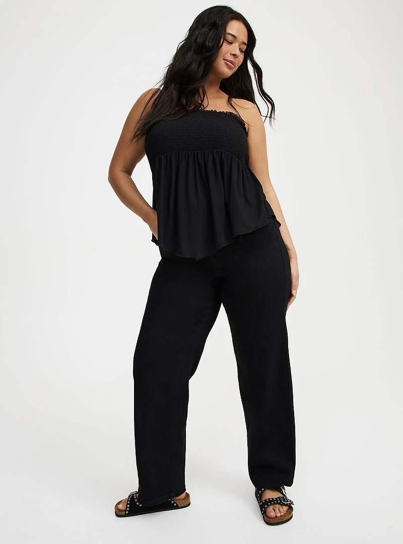 Smocked Tube Babydoll Top