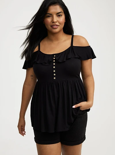 Off-Shoulder Babydoll Top