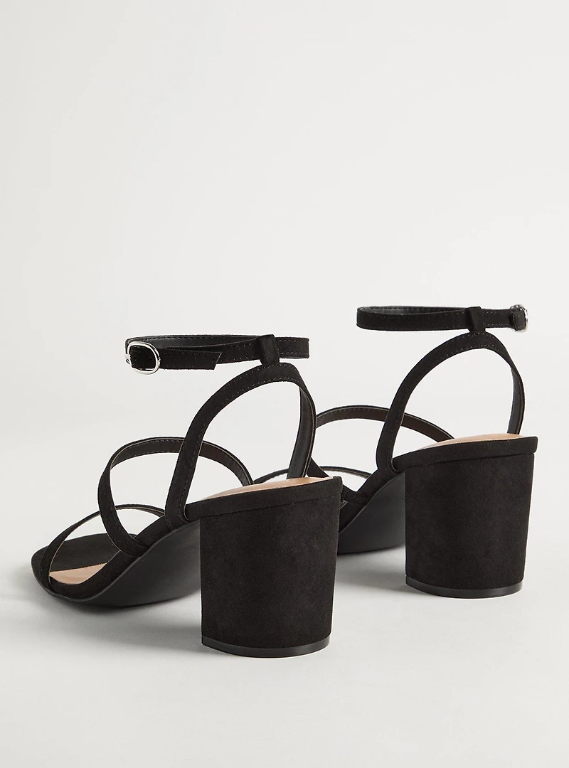 Triple Strap Block Heel Sandal (WW)