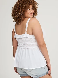 Babydoll Smocked Sleeveless Top