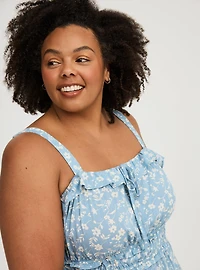 Babydoll Smocked Sleeveless Top