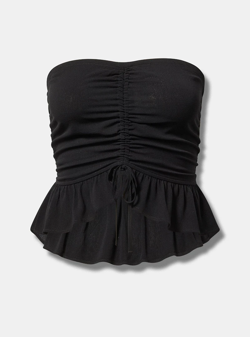Cinched Tube Crop Top