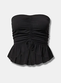 Cinched Tube Crop Top