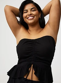 Cinched Tube Crop Top