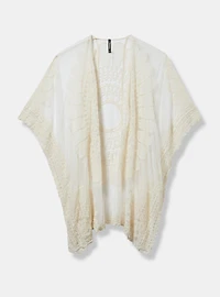 Embroidered Statement Ruana