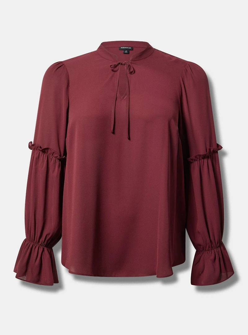 Ruffle Long Sleeve Blouse