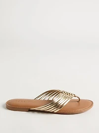 Strappy Braided Flip Flop (WW)