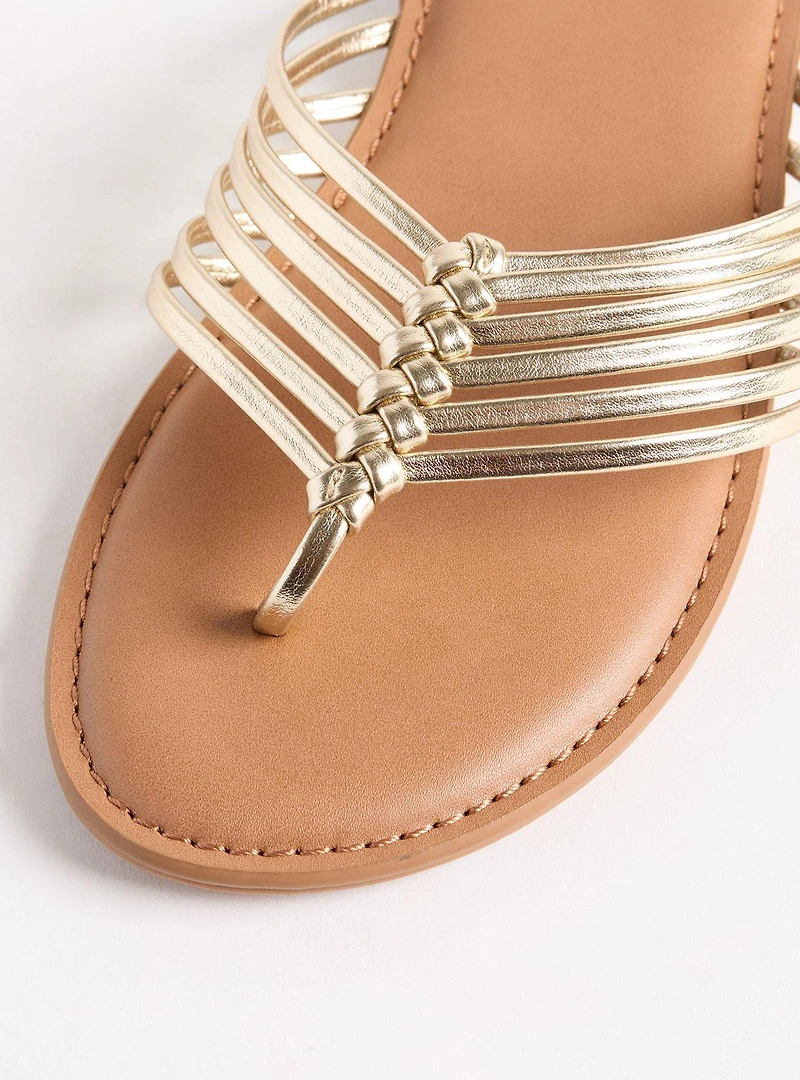 Strappy Braided Flip Flop (WW)