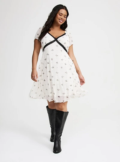 Mesh Mini Dress