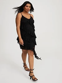 Asymmetrical Ruffle Dress