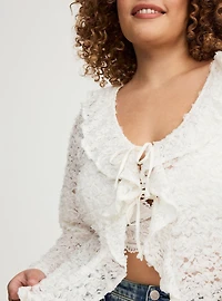 Tie-Front Crochet Top