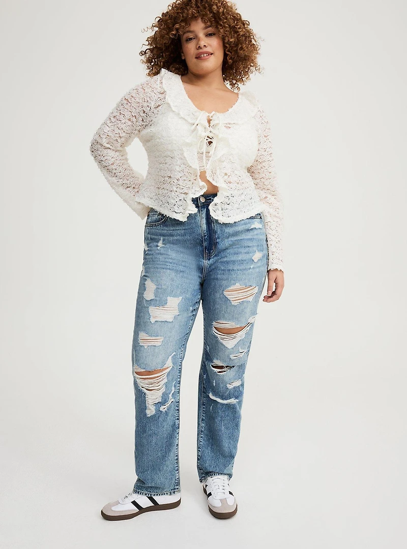 Tie-Front Crochet Top