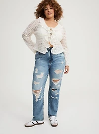Tie-Front Crochet Top