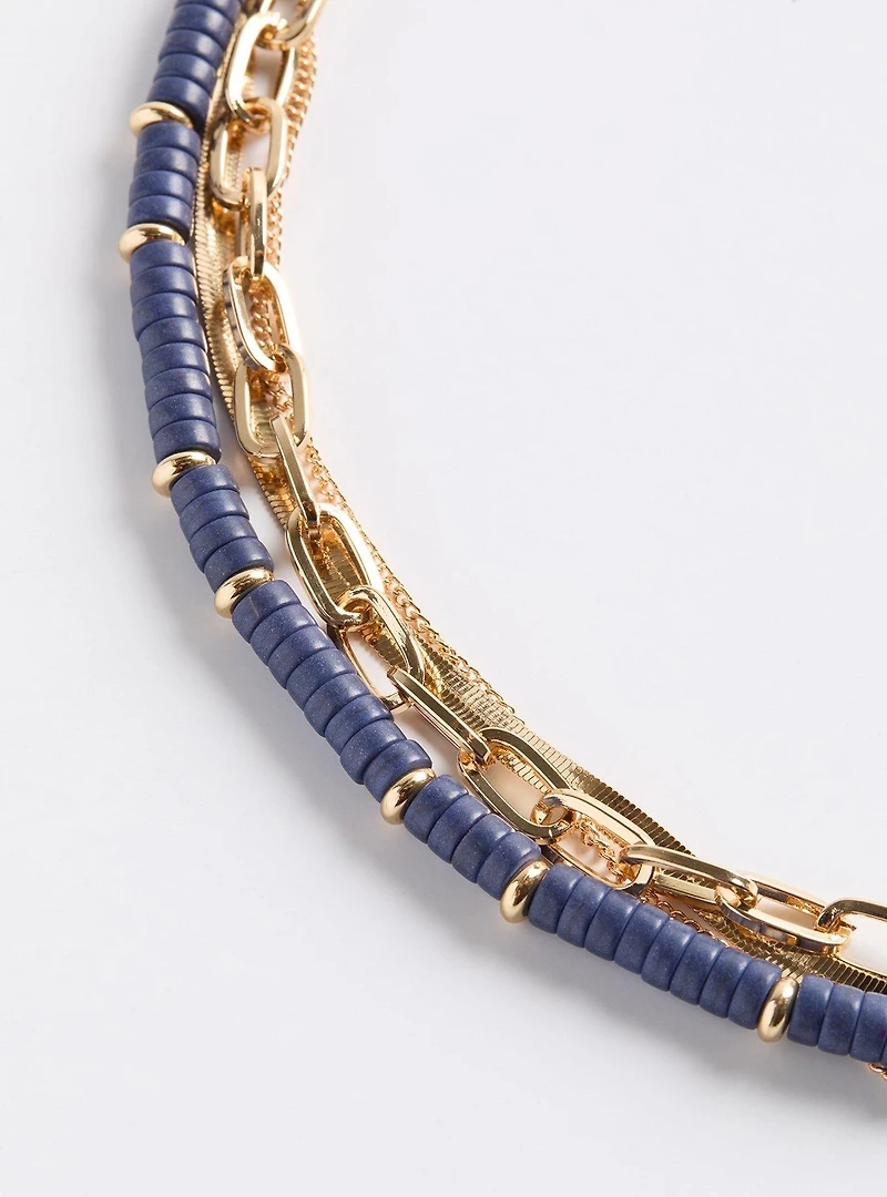 Beaded Layered Necklace Set