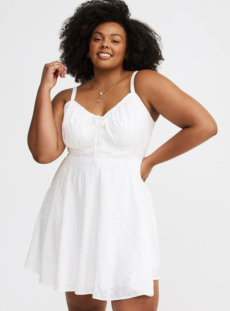 FIt & Flare Mini Challis Dress