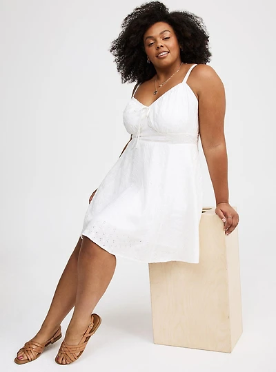 FIt & Flare Mini Challis Dress