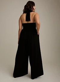 Festi Halter Jumpsuit with Lace Detail