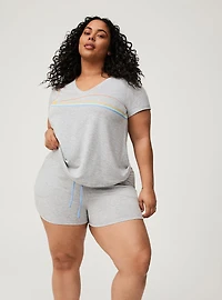Lightweight French Terry V-Neck Lounge Tee