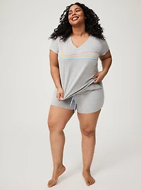 Lightweight French Terry V-Neck Lounge Tee