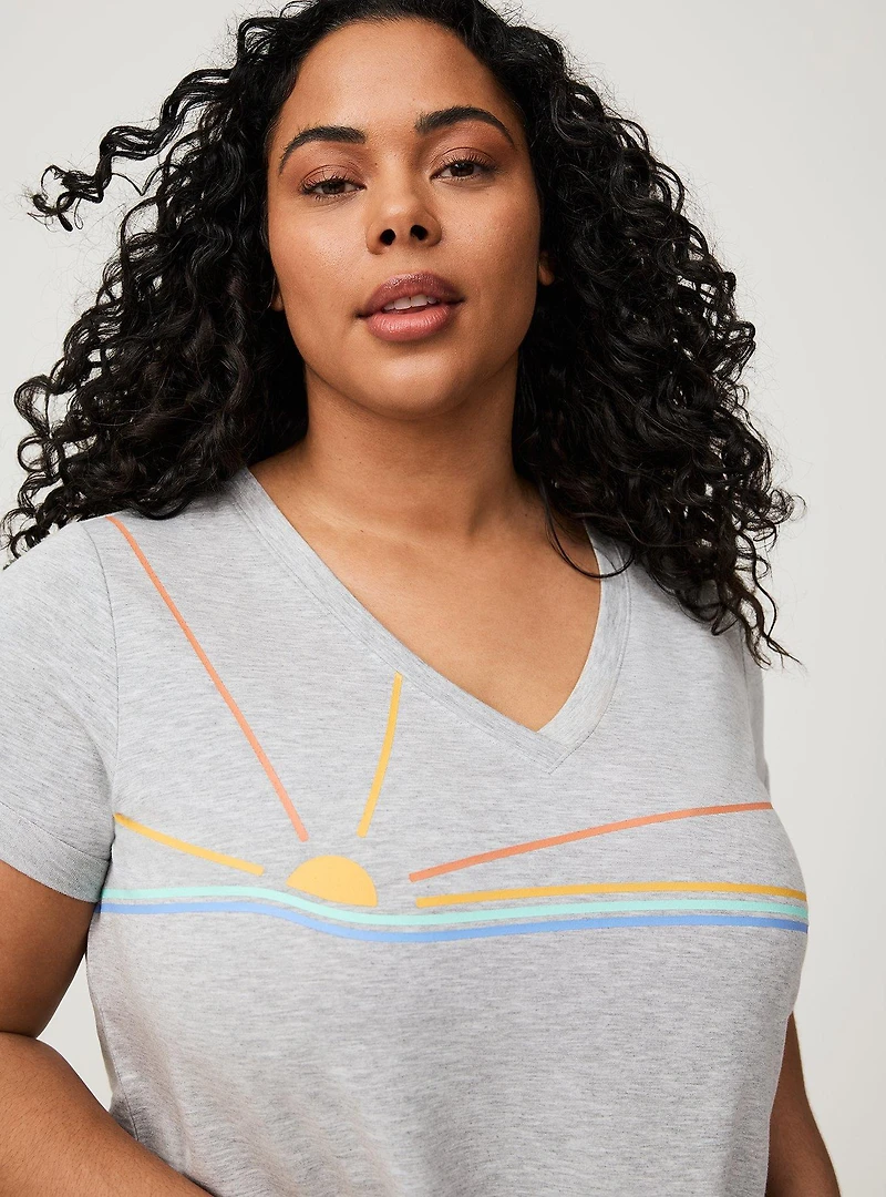 Lightweight French Terry V-Neck Lounge Tee