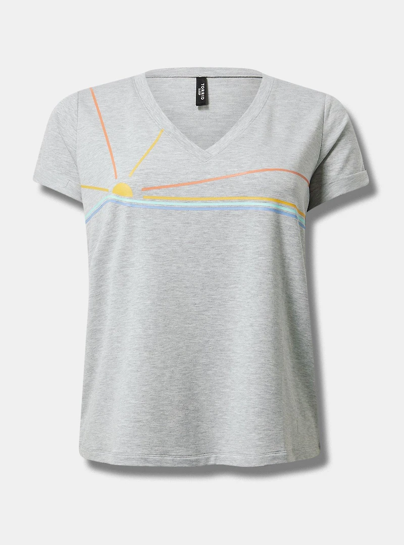 Lightweight French Terry V-Neck Lounge Tee