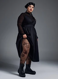 Nightfall Fishnet Floral Tights