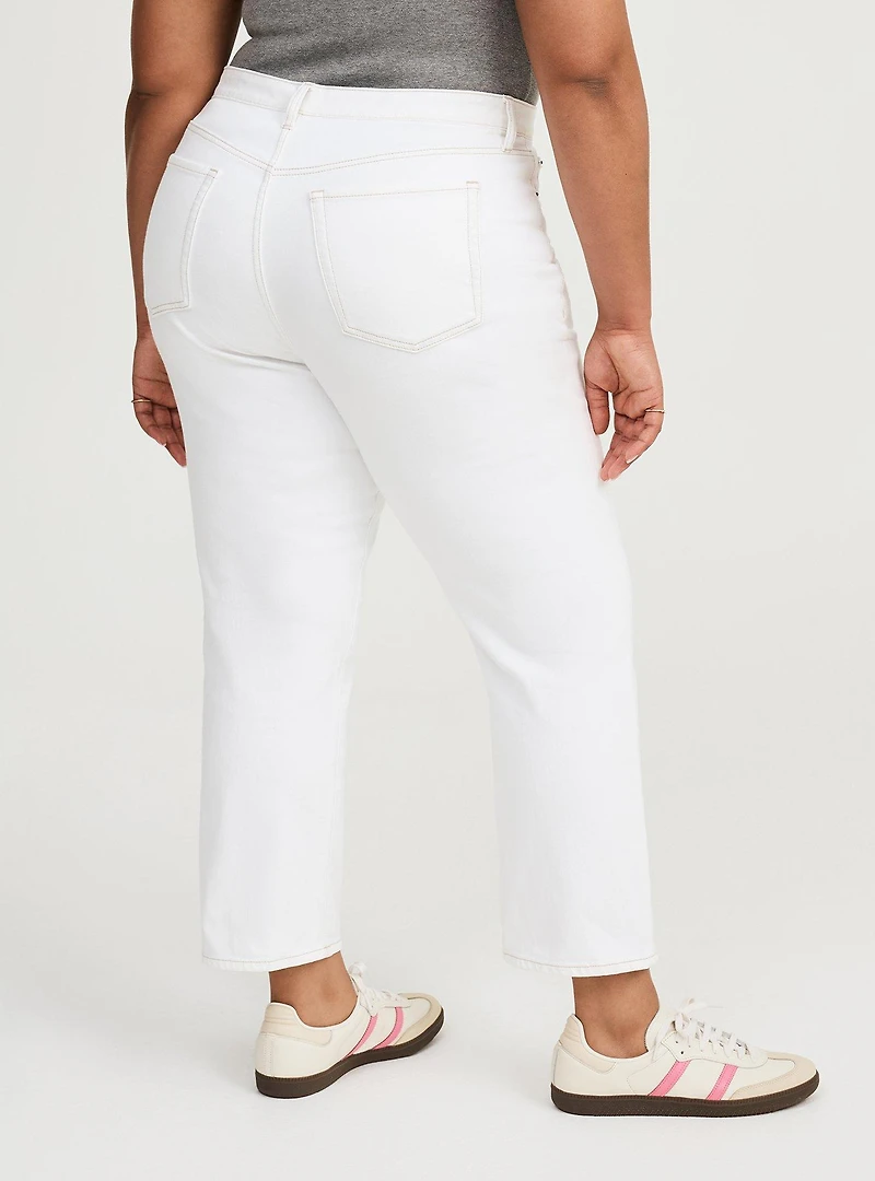 Ankle Crop High-Rise Straight Jean