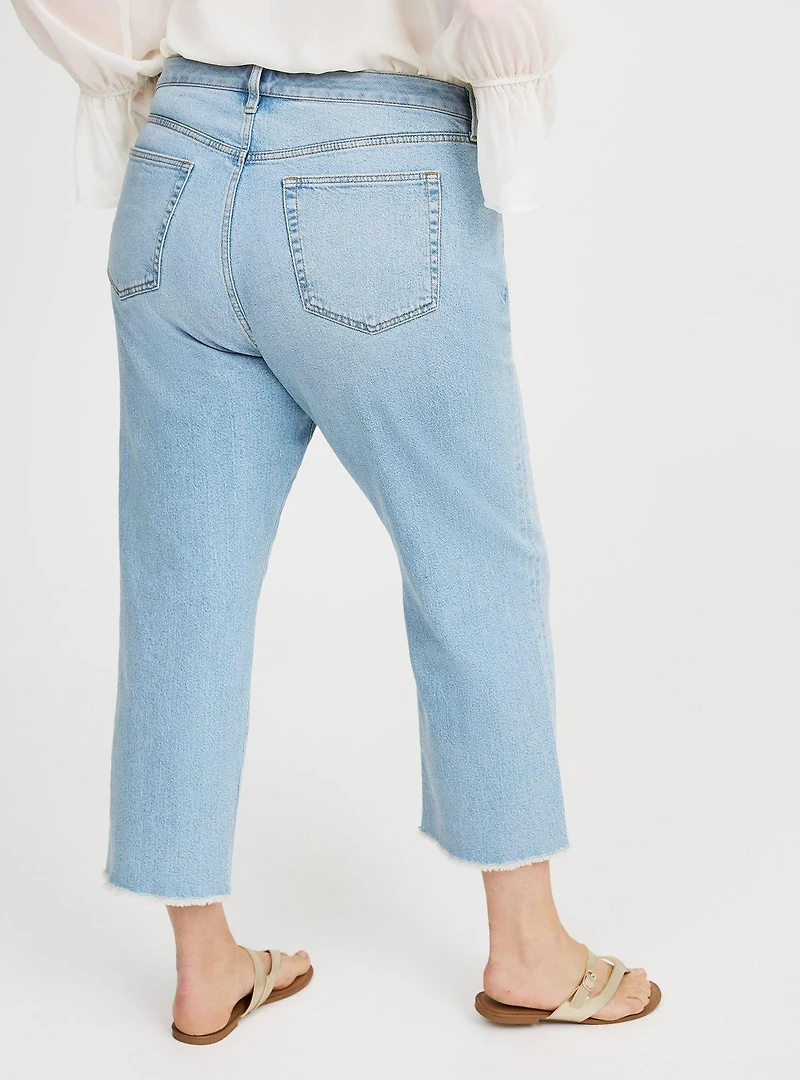 Ankle Crop High-Rise Straight Jean
