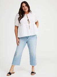 Ankle Crop High-Rise Straight Jean