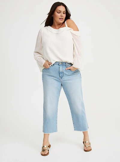 Ankle Crop High-Rise Straight Jean