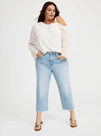 Ankle Crop High-Rise Straight Jean