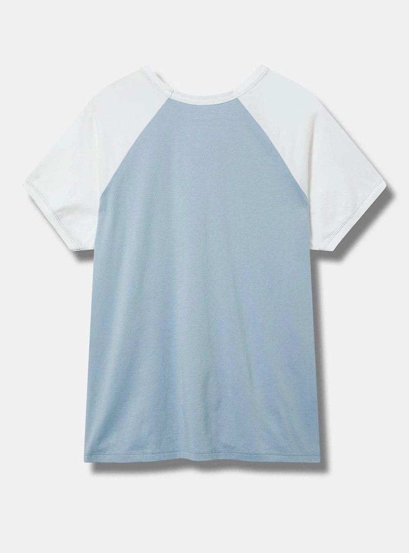 Sour Lemons Classic Cotton Raglan Embroidered Tee