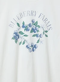 Blueberry Oversized Heritage Jersey Tunic Tee