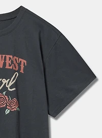 Cowgirl Relaxed Heritage Jersey Embroidered Tee