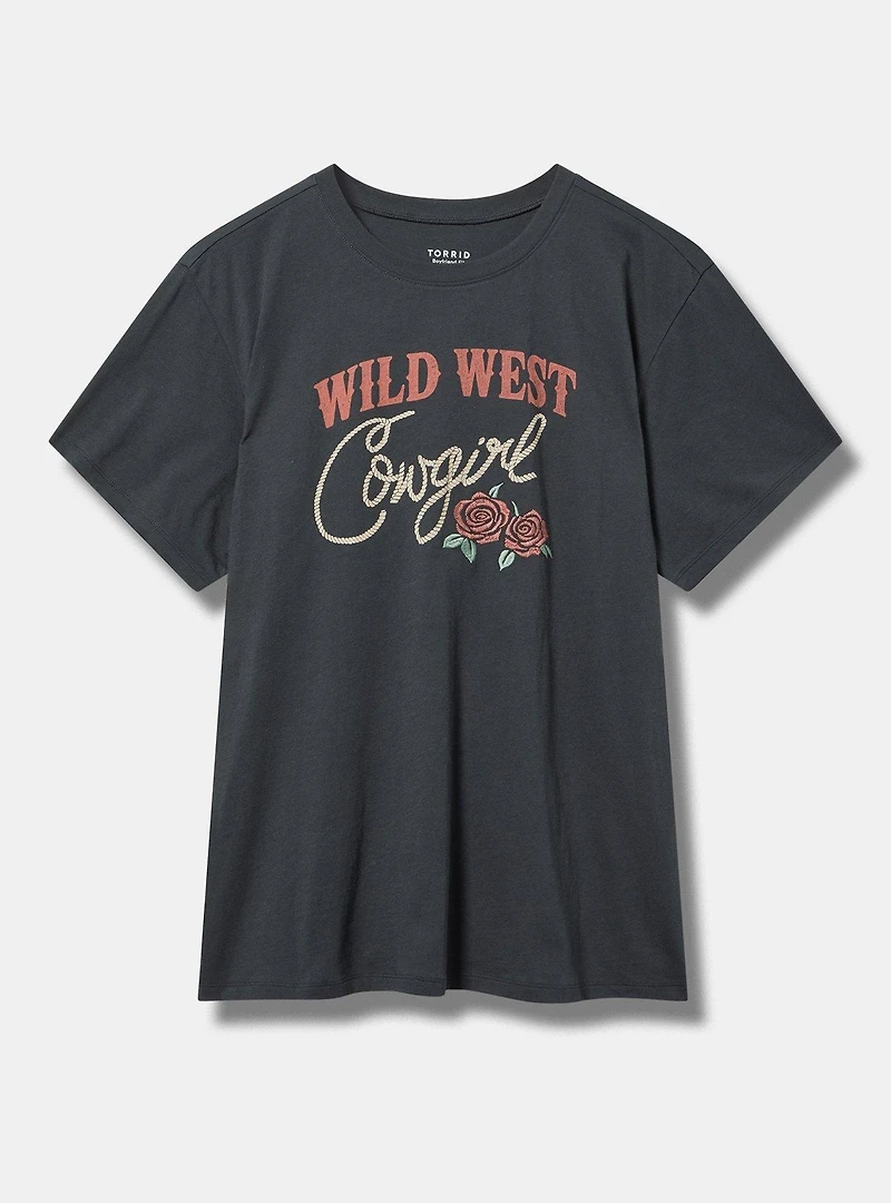 Cowgirl Relaxed Heritage Jersey Embroidered Tee