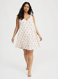 Super Soft Jersey Notch Neck Sleep Chemise