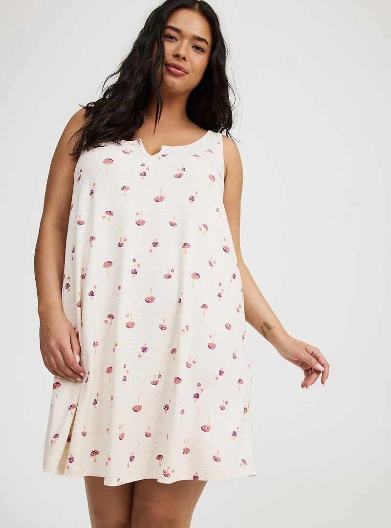 Super Soft Jersey Notch Neck Sleep Chemise