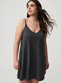 Lightweight Cotton Jersey V Back Sleep Gown