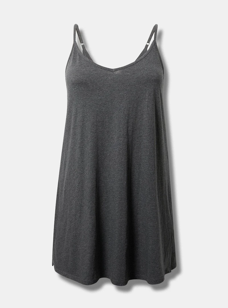 Lightweight Cotton Jersey V Back Sleep Gown