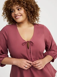 Hi-Lo Tie-Front Top