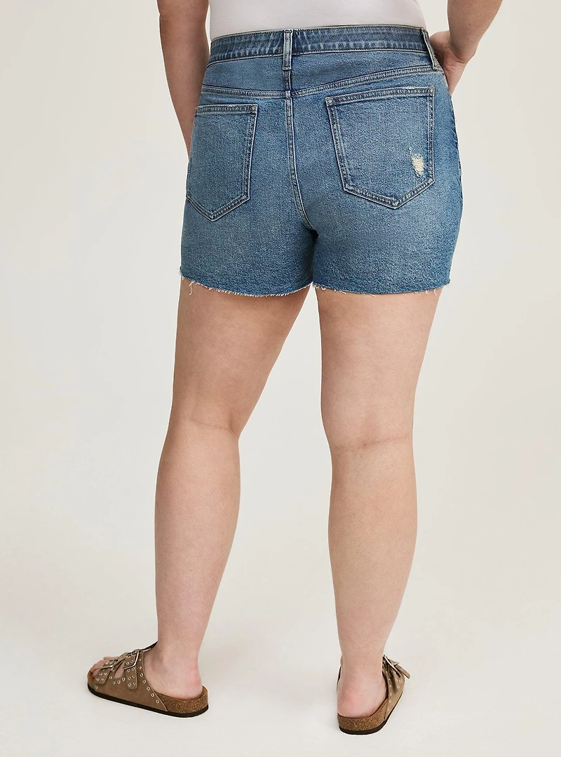 3.5'' Destructed Denim Short